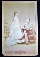 Queen Elizabeth Sissy Daughter Habsburg Gizella Archduchess Lipot Prince Original Engagement Photo 1872