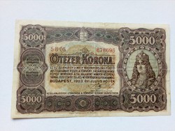 1923 5000 Korona, Magyar Pénzjegynyomda Rt. 