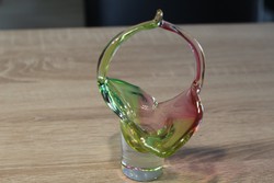 12 cm es színes üveg kínáló