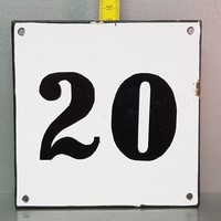 "20" házszám zománctábla (953)