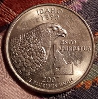 USA emlék 1/4 negyed Dollár Idaho 2007.