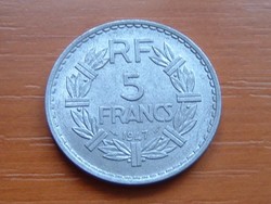 FRANCIA 5 FRANCS FRANK 1947 ALU. #