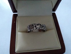 Egyedi készítésű szecessziós stílusú ezüst gyűrű /Csak 3 napig!!! /