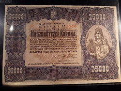 25000 korona MINTA 1922 Orell Füssli