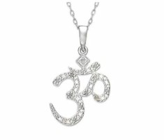 Ohm pendant with 925 sterling silver chain