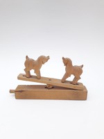 Faragott ugráló kecskék - szovjet fajáték - retro játék - fa kecske gida