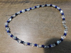 Lapis lazuli and rock crystal necklace original!