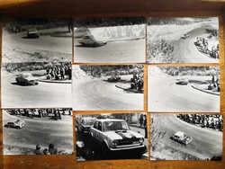 Veterán autók fotói, egy régi Mecsek rally versenyen. 16 db. 