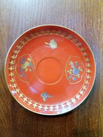 Zsolnay tálka arany és platina pillangó és virágdekorációval 1927-28