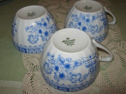 3 db Bavaria csésze kék kínai mintával