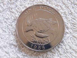 KK513  1986 Bermuda 1 dollár tenkős érme