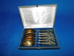Set of 6 silver tea spoons 142g 14.5cm