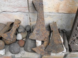 Középkori vas harci tokosbalta fokos balta gyűjtemény eredeti kovácsoltvas múzeum nak