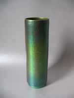 Gyönyörű labrador mázas, art deco eozin váza (24 cm)