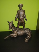 Antal Károly (1909-1994): Lovon álló csikós képcsarnokos szobor