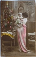 Karácsonyi képeslap, fotó-üdvözlőlap, 1905-1920 között
