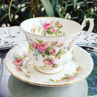 Royal Albert Moss Rose rózsás teás szett