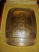 1963 Leipzig Varietal Grape Demonstration Championship - German copper plaque - ep