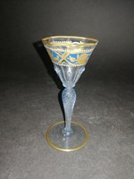 Kézzel festett antik optik üveg pohár - EP