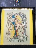 Csempekép Picasso grafikával, Mosa-X, sorszámozott, eredeti dobozában