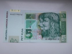 Horvátország 5 kuna 2001 UNC
