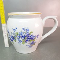 Kék virágmintás Zsolnay porcelán bögre (1000)