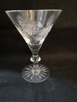 BOHÉMIA metszett kristály koktélos pohár szettben vagy különálló darabként, hibátlan