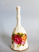 Angol Cottage Rose rózsás porcelán csengő