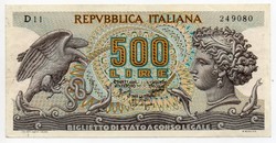 Olaszország 500 olasz Líra, 1966, szép