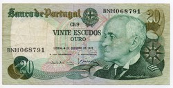 Portugália 20 portugál Escudo, 1978