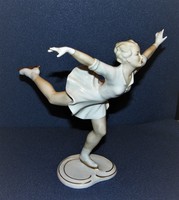 Gyönyörű Schaubach Kunst porcelán korcsolyázó lány