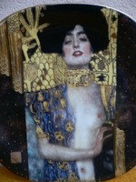 Gustav Klimt porcelán falitányér, falidísz