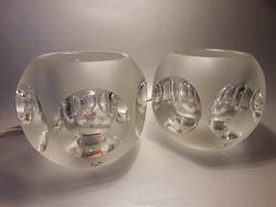 MOST ÉRDEMES  AKCIÓS!! Márkás exkluzív PEILL & PUTZLER  ice cube  asztali lámpa párban 1970-es évek