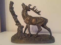 Beautiful stag statue solid tin