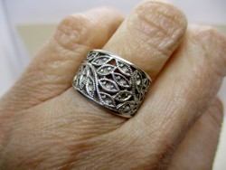 Szépséges régi szecessziós mintás ezüstgyűrű