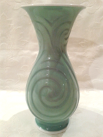 Mint green vase marked Metzler & Ortloff 22 cm