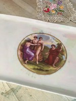 Nagy jelenetes Római nőket ábrázoló - porcelán tál - kínáló tál - dísz tál tányér tálca 