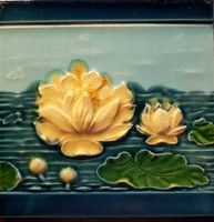 Antique Art Nouveau Tile from the Turn of the Century 15.2x15.2 cm