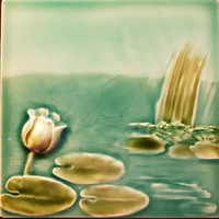 Antique Art Nouveau Villeroy & Boch Mettlach Tile from the Turn of the Century 14.5x14.5 cm