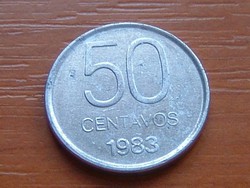 ARGENTIN 50 CENTAVOS 1983 ALU. #