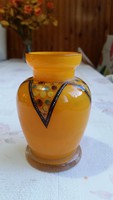 Sárga festett üveg váza eladó!