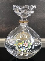 Bohemia parfümös üveg porcelán festéssel
