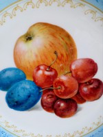 1908 Rosenthal Thomas Germany Kézzel festett gyümölcs mintás tál