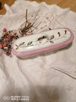 XIX. századi kézzel festett fogkefetartó, gyűjtemény, antik, ajándék