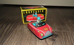 Lemezárugyár lemez autó törpeautó játék fém retro jubilemi kiadás dobozában