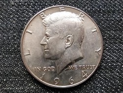 USA Kennedy half dollar .900 ezüst 1/2 Dollár 1964 D (id17318)