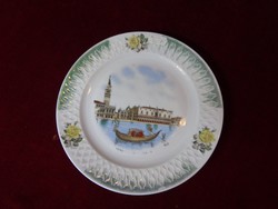 Schirnding bavaria antik német porcelán süteményes tányér, Velence látképével. Vanneki!