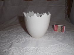 Kerámia - JELZETT - Német - ÚJ - tojáshéj alakú kaspó 11 x 11 cm - hibátlan