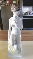 LEÁRAZÁS!! Hollóházi porcelán női akt szobor 29 cm