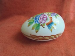 Herendi porcelán Viktória mintás  tojás bonbonier